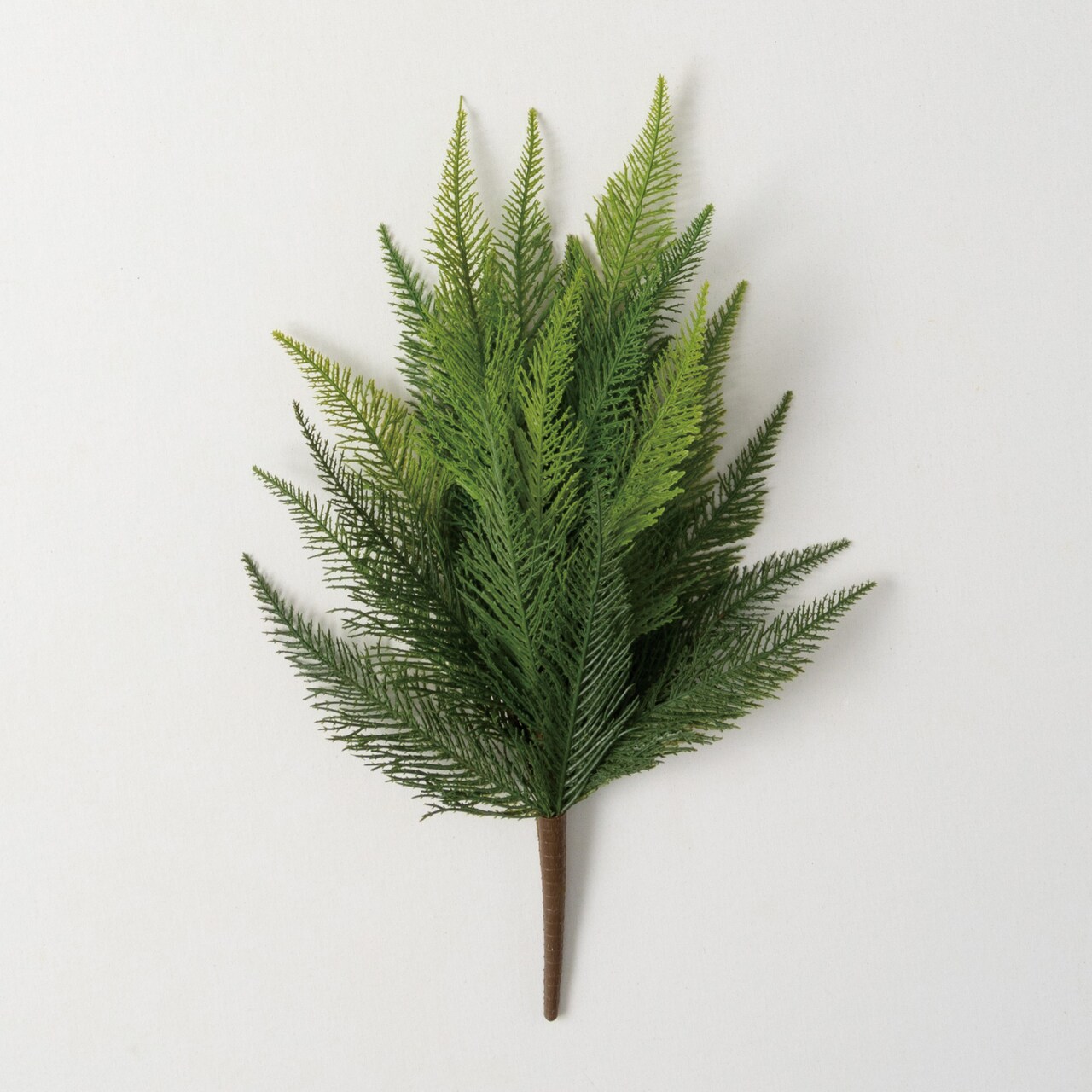 Sullivan's Ruffled Fern Bush, Green Faux Floral Stem for Crafting, Weddings, Home and Holiday Decoration, 17 Inch